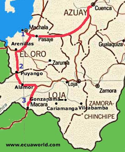 Cuenca - Machala - Puyango - Macara